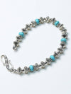 Navajo Turquoise Beads Bracelet Silver - KND - BALAAN 8