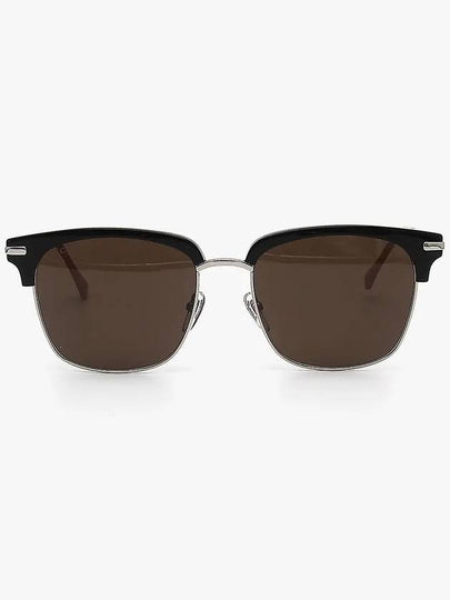 Eyewear Square Acetate Sunglasses Black Gold - GUCCI - BALAAN 2