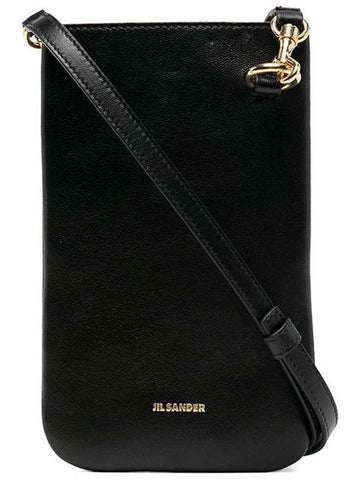 Phone Holder Mini Bag Black - JIL SANDER - BALAAN.