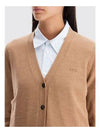 Salomé Logo Wool Cardigan Beige - A.P.C. - BALAAN 3