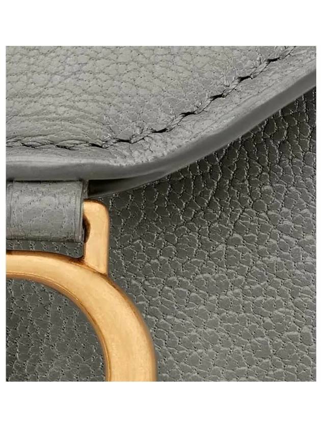 Saddle Lotus Goatskin Half Wallet Grey - DIOR - BALAAN 4