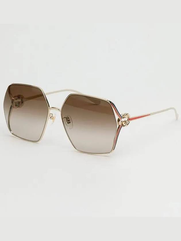 Sunglasses GG1322SA 002 002 GOLD IVORY BROWN - GUCCI - BALAAN 4