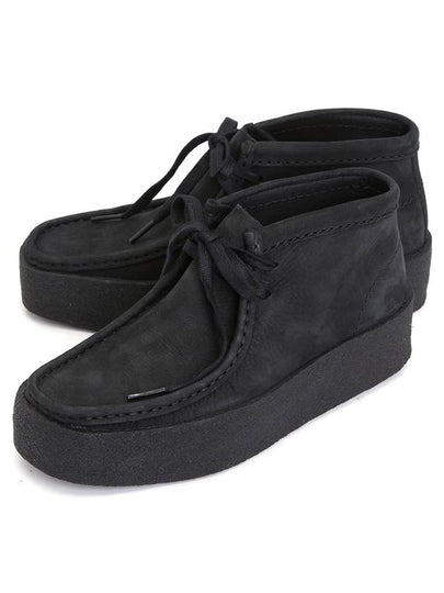 Wallabee Cup Nubuck Middle Boots Black - CLARKS - BALAAN 2