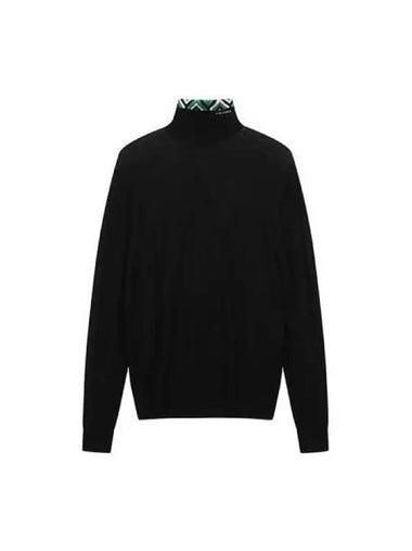 Knit worsted turtleneck black - PRADA - BALAAN 1