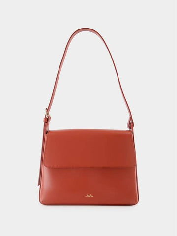 Virginie Flap Shoulder Bag - A.P.C. - Leather - Red - A.P.C. - BALAAN 1