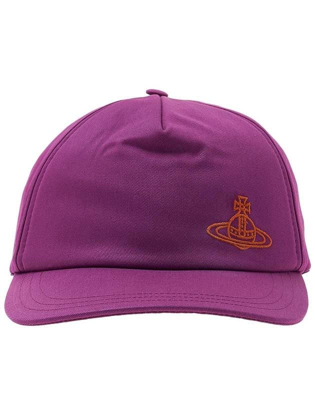 Embroidered ORB Logo Classic Ball Cap Purple - VIVIENNE WESTWOOD - BALAAN 3