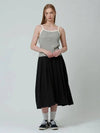 Pintuck flare volume skirt black - PINBLACK - BALAAN 4