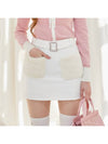 golf wear fur pocket skirt Fur pocket skirt White - J JANE - BALAAN 1