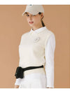 Crew neck knit vest IVORY - MONBIRDIE GOLF - BALAAN 5