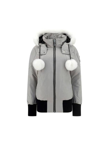 Original Debbie Bomber Jacket White Shearling Grey - MOOSE KNUCKLES - BALAAN 1