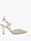 Colibri Light Mesh Slingback Heels Gold - FENDI - BALAAN 2