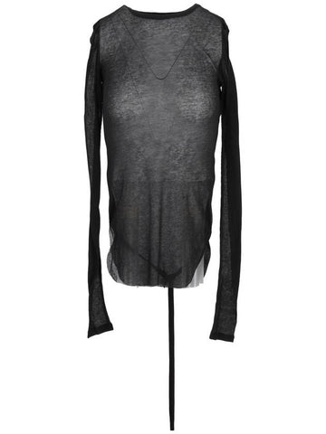 OKE WRINKLED CROPPED LONG SLEEVE TOP LIGHT COTTON - ANN DEMEULEMEESTER - BALAAN 1