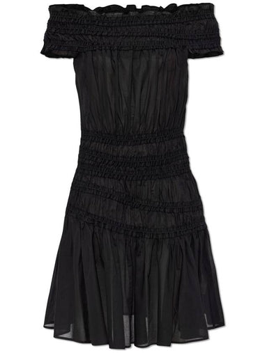 Tory Burch Off-the-shoulder Dress, Women's, Black - TORY BURCH - BALAAN 1