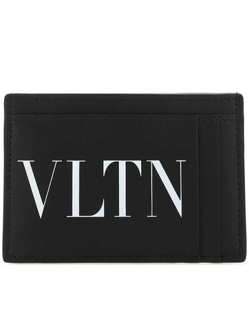 Logo Compact Card Wallet Black - VALENTINO - BALAAN 1