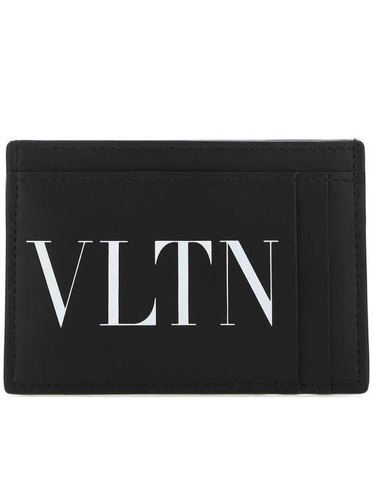 Logo Compact Card Wallet Black - VALENTINO - BALAAN 1