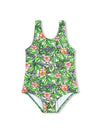 Kids Floral Motif Bikini Green - KENZO - BALAAN 1