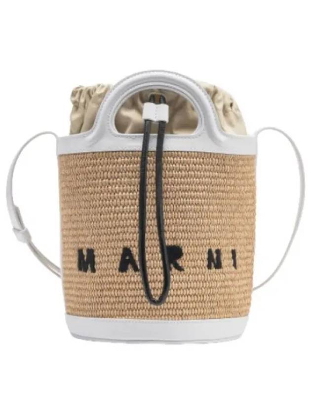 Mini Tropicalia Bucket Bag Sand Storm Lily White Shoulder - MARNI - BALAAN 1