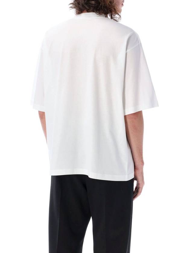 Logo Organic Cotton Short Sleeve T-Shirt White - MARNI - BALAAN 3