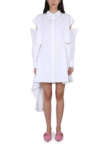 midi dress 745626 QAABC9000 WHITE - ALEXANDER MCQUEEN - BALAAN 1