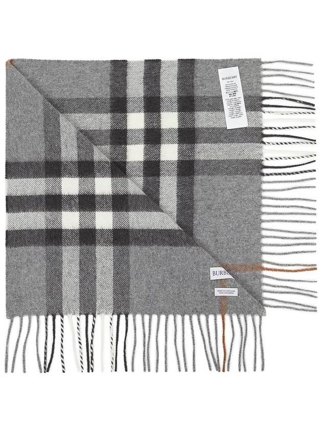 Giant Check Cashmere Scarf Grey - BURBERRY - BALAAN 4