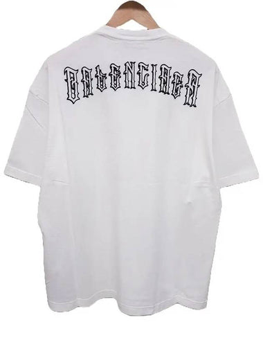 Back Logo Short Sleeve T-Shirt White - BALENCIAGA - BALAAN 1