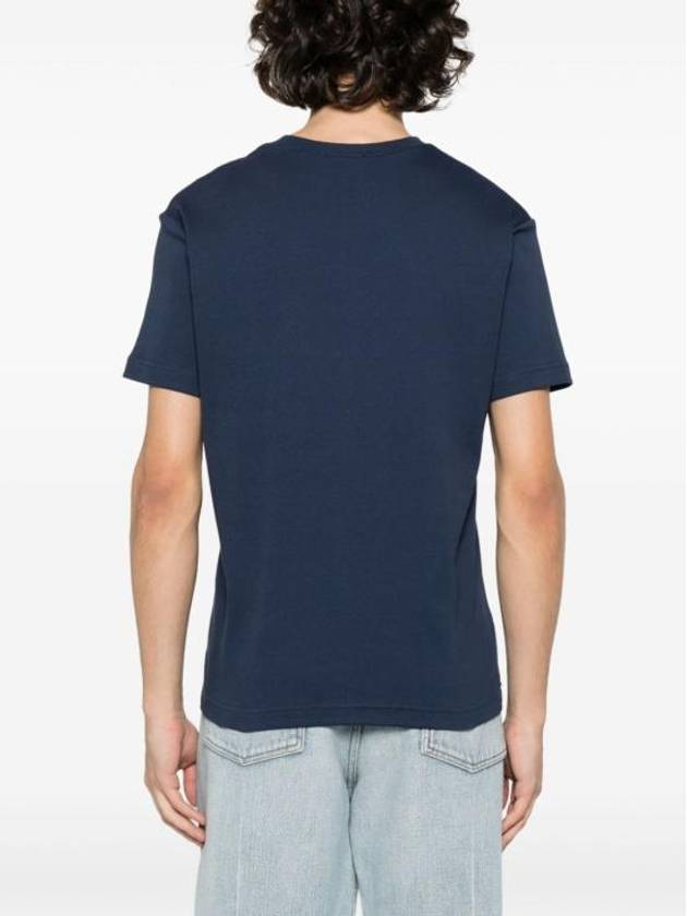 Lewis Cotton Short Sleeve T-Shirt Navy - A.P.C. - BALAAN 4