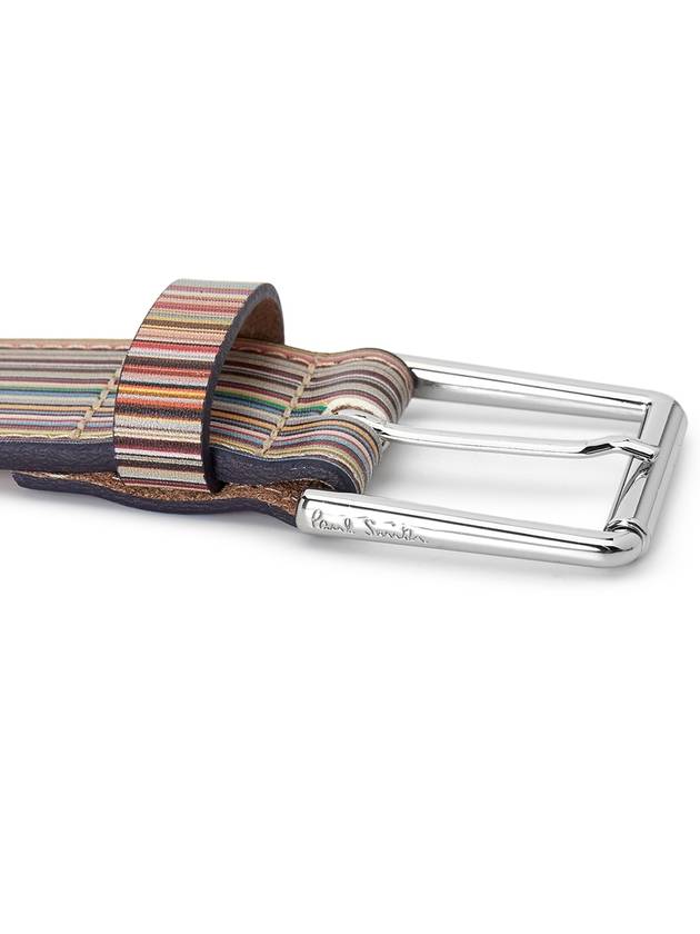 Embossed Signature Striped Belt - PAUL SMITH - BALAAN 6