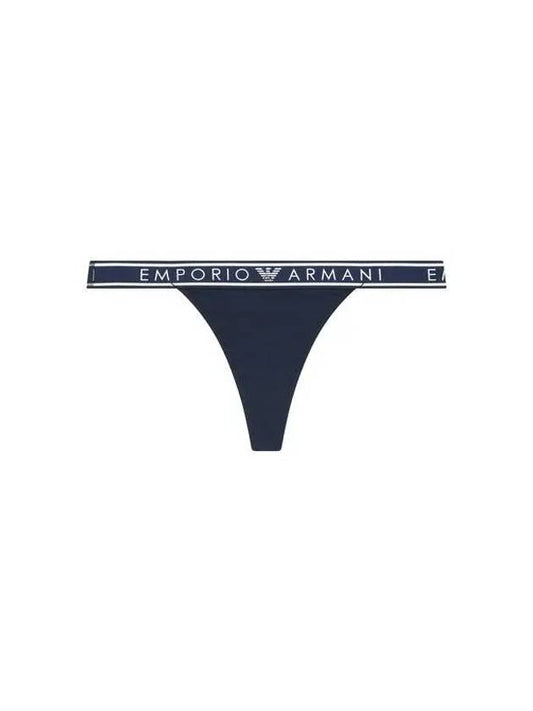 UNDERWEAR Women's Line Logo Banding Solid Thongs Marine - EMPORIO ARMANI - BALAAN 1