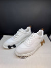 Men's Bouncing Mesh Suede Goatskin Low Top Sneakers White - HERMES - BALAAN 4