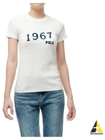 W 1967 Logo Rib Tee White - POLO RALPH LAUREN - BALAAN 1