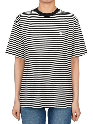 Verner Stripe Short Sleeve T-Shirt Black - CARHARTT WIP - BALAAN 1