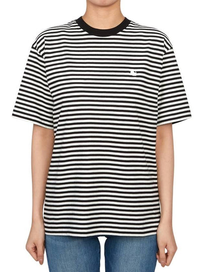 Verner Stripe Short Sleeve T-Shirt Black - CARHARTT WIP - BALAAN 2