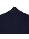 Lens Wappen Lambswool Zip-Up Cardigan Navy - CP COMPANY - BALAAN 10