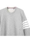 4 Bar Loopback Jersey Sweatshirt Light Grey - THOM BROWNE - BALAAN 4