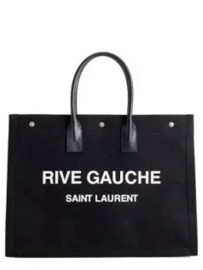 Rive Gauche Lino Legend Large Tote Bag Black - SAINT LAURENT - BALAAN 2