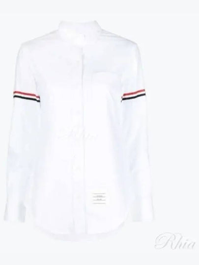 RWB Stripe Button Shirt White - THOM BROWNE - BALAAN 2