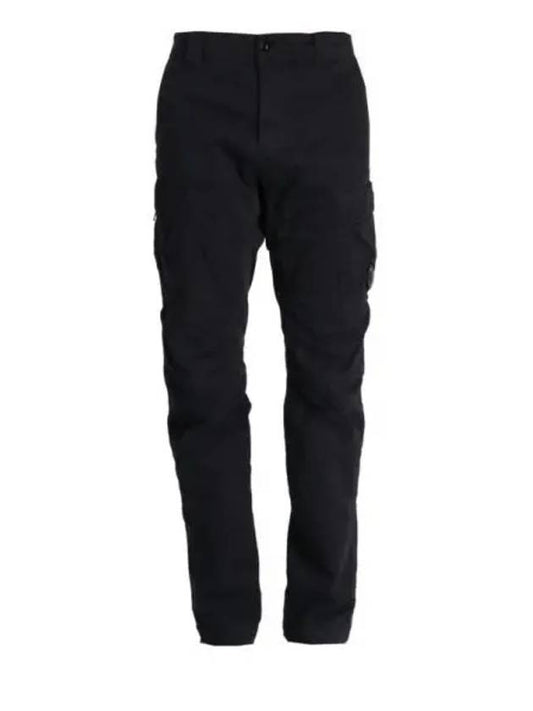 Stretch Sateen Ergonomic Lens Cargo Straight Pants Black - CP COMPANY - BALAAN 2