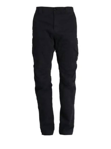 Stretch Sateen Ergonomic Lens Cargo Straight Pants Black - CP COMPANY - BALAAN 1