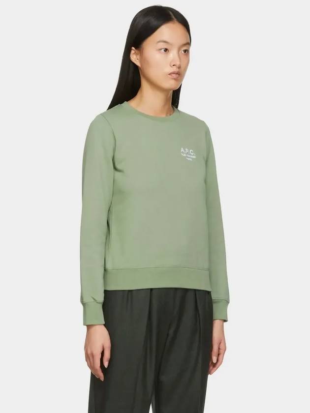 Sweatshirt Women's Sky Sweatshirt Rumadame Embroidered Logo Khaki COEBH F27700 - A.P.C. - BALAAN 6