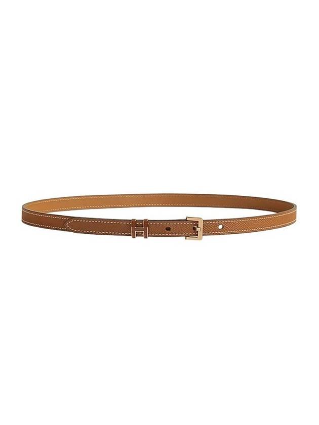 Women's Pop H 15mm Leather Belt Brown - HERMES - BALAAN 1