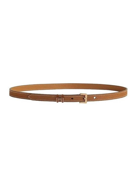 Women's Pop H 15mm Leather Belt Brown - HERMES - BALAAN 1