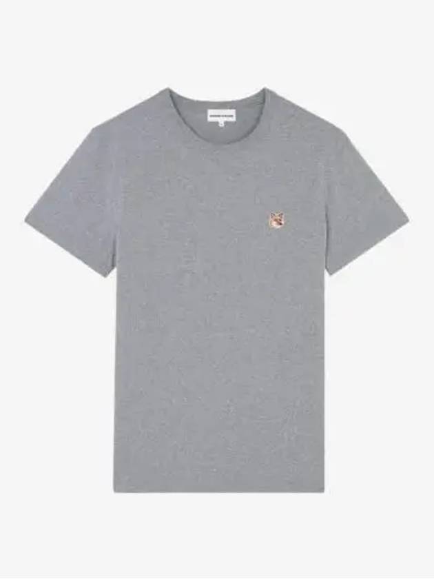 Fox Head Patch Classic Short Sleeve T-Shirt Grey Melange - MAISON KITSUNE - BALAAN 3