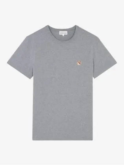 Fox Head Patch Classic Short Sleeve T-Shirt Grey Melange - MAISON KITSUNE - BALAAN 2