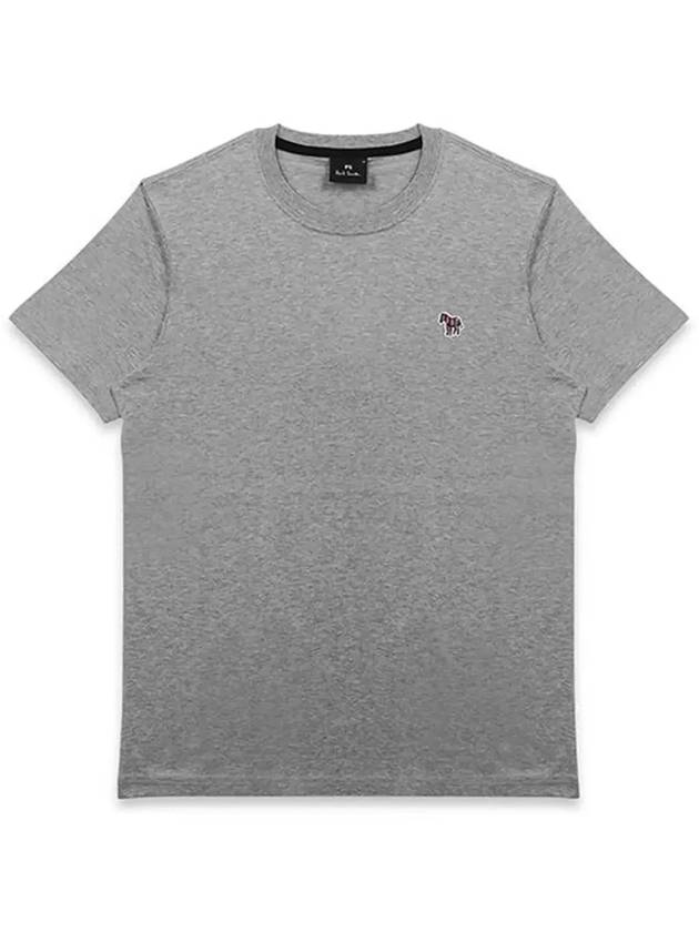 Zebra Logo Cotton Short Sleeve T-Shirt Grey - PAUL SMITH - BALAAN 5