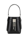 Shark Lock Mini Bucket Bag Black - GIVENCHY - BALAAN 1