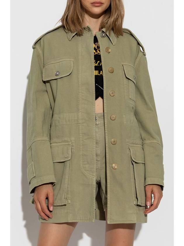 Versace Jacket With Collar, Women's, Green - VERSACE - BALAAN 3