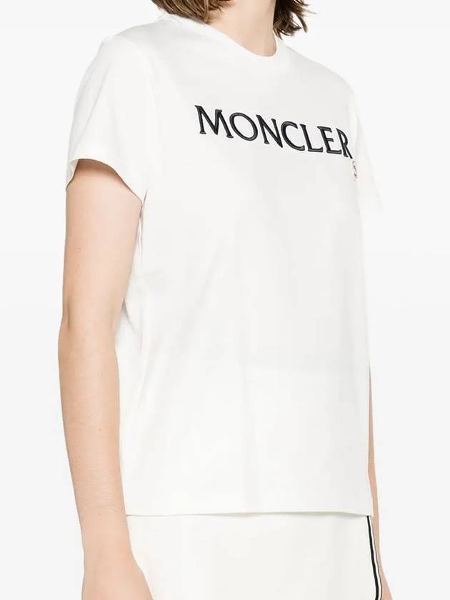 Embossed Logo Women s Cotton Short Sleeve T Shirt 8C00006 829HP - MONCLER - BALAAN 3