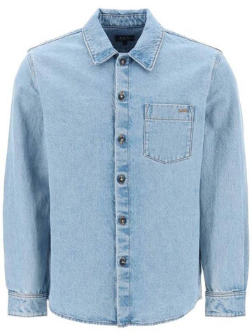 Victorio Denim Oversized Long Sleeve Shirt Blue - A.P.C. - BALAAN 1