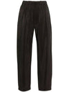 Silk Blend Tapered Straight Pants Brown - LEMAIRE - BALAAN 1