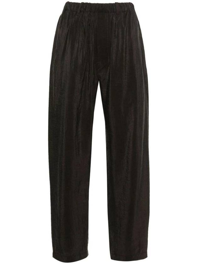 Silk Blend Tapered Straight Pants Brown - LEMAIRE - BALAAN 1